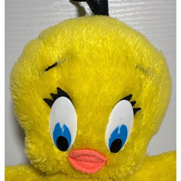 Vtg Tweety Bird Plush Yellow Orange Stuffed Toy Looney Tunes 11" Tall No tag - Picture 2 of 8